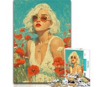 Summer Girl Jigsaws 1000 Pieces for Teenagers,Help The Brain Exercise Addictive Toys to Cultivate Patience Parent-child Interaction (38x26cm)