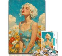 Summer Girl Jigsaws 1000 Pieces for Teenagers,Help The Brain Exercise Addictive Toys to Cultivate Patience Parent-child Interaction (75x50cm)