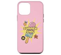 Summer Girl Popsicle Pink Pastel Kawaii Beach Vibe Ice Cream Case for iPhone 12 mini