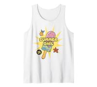 Summer Girl Popsicle Pink Pastel Kawaii Beach Vibe Ice Cream Tank Top