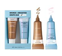 Summer Glow Shimmer Body Oil - 2PCS Face & Body Glow Makeup Set with 5% Niacinamide, Moisturising Liquid Highlighter, Waterproof Non Greasy Festival Glitter Highlighter,Travel-Size Skincare Gift Set