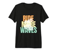 Summer Graphic Ride More Waves Beach Graphic Adult Kids Premium T-Shirt