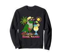 Summer Green Cheeked Conure Beach Please Sunglasses Birb Sweatshirt