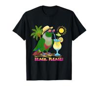 Summer Green Cheeked Conure Beach Please Sunglasses Birb T-Shirt
