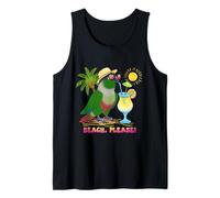 Summer Green Cheeked Conure Beach Please Sunglasses Birb Tank Top
