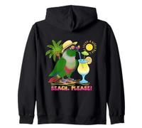 Summer Green Cheeked Conure Beach Please Sunglasses Birb Zip Hoodie