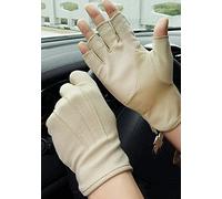 Summer Half Finger Driving Gloves - Screen Touch, Breathable Cotton, UV Sun Protection for Women Men - Motorcycle, Fitness, Cycling - Lightweight Antislip Fingerless Touchscreen