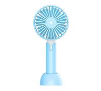 Summer Handheld Mini Fan, Portable USB Rechargeable Fan for Home, Office & Outdoor Use, 3 Adjustable Speed Settings, Quiet, Compact & Lightweight, Ideal for Personal Cooling, Travel - Blue