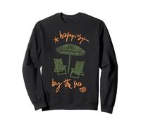 Summer Happiest By The Sea Beach Womens Sweatshirt
