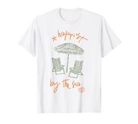 Summer Happiest By The Sea Beach Womens T-Shirt