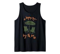 Summer Happiest By The Sea Beach Womens Tank Top
