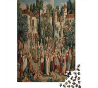 Summer Harvest Festival in A Medieval Village Jigsaw Puzzles Challenge Toy Educational Games Home Decoration for Adults& Teenager Age 14 Years Up 38x26cm/1000pcs