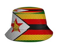 Summer Hats Flag of Zimbabwe Bucket Hat Windproof Sun Hat Trendy Sun Visor Hat for School Men Summer