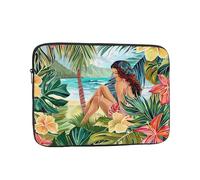 summer hawaiian art Print Laptop Sleeve, Compact Portable Protection for 17 inch Devices, Pad Tablet, Work, Travel & Office Use