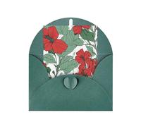 Summer Hawaiian Print Blank Greeting Cards, Love Buttons, Pearl Paper Envelopes Suitable For Various Occasions - Anniversary Cards, Thank You Cards, Holiday Cards, Wedding Cards, Congratulations.