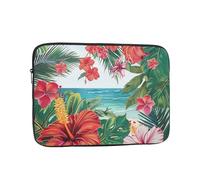 summer hawaiian Print Laptop Sleeve, Compact Portable Protection for 17 inch Devices, Pad Tablet, Work, Travel & Office Use