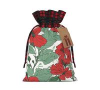 summer hawaiian -Print Multi-Colored Burlap Drawstring Pouches, Eco-Friendly Bags For Parties Wedding Favors Packaging S Size