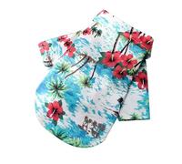 Summer Hawaiian Style Dog & Cat Shirt - Coconut Tree & Pineapple Print, Short Sleeve Pet Clothing for Beach Lovers(Style 7,S)