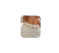 Summer Heart Pendant Waist Chain Belt Festival Rave Sunflower Waist Body Chain Metal Link Chain Belt Bikini Beach Heart Body Jewelry for Women, M, alloy, No Gemstone