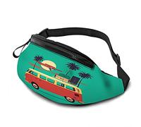 Summer Holiday Casual Waist Bag for Men Woman Traveling by Car with Luggage Bags On The Roof Beach Palms Sun Durable Fanny Pack Enjoy Sport Hiking Running Cycling Outdoor