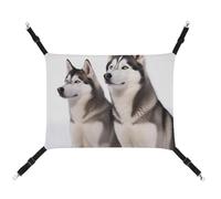 Summer Husky Dogs Printed Pet Hammock for Cage Hanging Pet Hammock Bed with Metal Hooks for Guinea Pigs, Hamsters, Gerbils, Kittens, Cat Cages