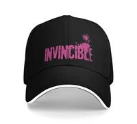 Summer I am Invincible Logo Baseball Cap Outdoor Sports Vintage Design Sun Trucker Hat Women Men Breathable Snapback Cap Cotton，for All Seasons