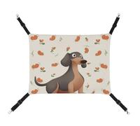 Summer I Love My Dog Dachshunds Printed Pet Hammock for Cage Hanging Pet Hammock Bed with Metal Hooks for Guinea Pigs, Hamsters, Gerbils, Kittens, Cat Cages