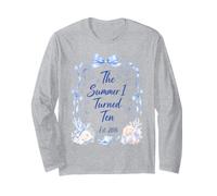 Summer I Turned Ten Est 2016 Teens 10 Years Old 10th Bday Long Sleeve T-Shirt