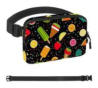Summer Ice Cream Watermelon-1886 Belt Bag for Men and Women Fanny Pack,Belt Bag with Adjustable Strap,Fashion Crossbody Everywhere Belt Bag for Travel Outdoors Running Hiking, Multicolor,