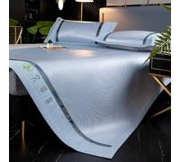 Summer Ice Silk Mat Washable Cooler Mattresses, Cooling Sleeping Mat Set with Pillowcases, Cooling Pad for Bed, Cool Sleeping Mattress for Home School Dormitory, Machine Washable(Color A,90cm)