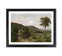 Summer Idyll By Thomas Cole Classic Painting Framed Print | A3 Black Framed Wall Art | Ready to Hang | Classic Landscape Picture | Living Room Bedroom Lounge Office