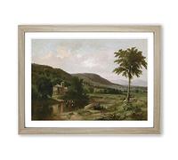Summer Idyll By Thomas Cole Classic Painting Framed Print | A3 Oak Framed Wall Art | Ready to Hang | Classic Landscape Picture | Living Room Bedroom Lounge Office