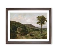 Summer Idyll By Thomas Cole Classic Painting Framed Print | A4 Walnut Framed Wall Art | Ready to Hang | Classic Landscape Picture | Living Room Bedroom Lounge Office