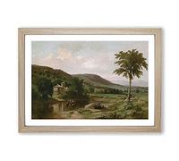 Summer Idyll by Thomas Cole Framed Print | A2 Oak Framed Wall Art | Ready to Hang | Modern Landscape Picture | Living Room Bedroom Lounge Office