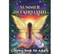 Summer in Fairyland Coloring Book for Adults: 58 Designs Featuring Enchanting Scenes on Black Background for Relaxation and Stress Relief (Enchanted Escapes Adult Coloring Books)