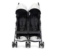 Summer Infant 3Dlite Folding Lightweight Side by Side Double Stroller with 5-Point Safety Harness for Infants and Toddlers, Black