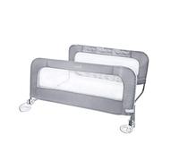 Summer Infant Double Safety Bedrail, Gray, Metal and Fabric Bedrail Set for Toddlers, 42.5” Long, Fits Twin, Full, and Queen Beds and Accommodates Thick Mattresses and Platform Beds