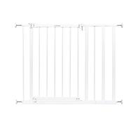 Summer Infant Everywhere Extra Wide Walk-Thru Safety Pet and Baby Gate, 28.75" - 39.75" Wide, 30" Tall, Pressure or Hardware Mounted, Install In-between Rooms, Doorways & Stairways - White Metal