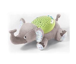 Summer Infant Slumber Buddies | Soft Plush Toy with 5 Songs & Nature Sounds, Starry Sky Display, Rhythmic Light Show | Timer with Auto Shut-Off, 3 Volume Control | Eddie the Elephant