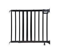 Summer Infant Summer Deluxe Stairway Simple to Secure Wood Safety Baby Gate, Fits Openings 30-48" Wide, for Doorways & Stairways, 32" Tall Walk-Through Baby & Pet Gate, Black, One Size