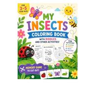 SUMMER INSECTS Coloring and activity book for children