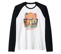 Summer is Where My Soul Breathes Tropical Beach surf Lovers Raglan Baseball Tee