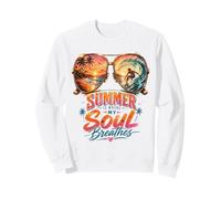 Summer Is Where My Soul Breathes Tropical Beach surf lovers Sweatshirt