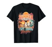 Summer is Where My Soul Breathes Tropical Beach surf Lovers T-Shirt