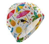 Summer Island Coconut White swimming for Unisex Adults Short Hair waterproof swim for women Hair Protection and Drag Reduction gorros para natacion