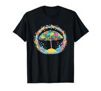 Summer Island Umbrella Tropical Beach Escape T-Shirt