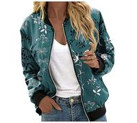 Summer Jacket Women Womens Bomber Jacket Lightweight Jacket for Women Snow Jackets for Women UK Summer Jacket for Women Jackets and Coats for Women Women's Summer Jacket Green