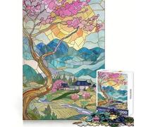 Summer Japan Landscape 1000 Pieces Jigsaws Adults Puzzles Gifts Mind Skill Toy Quiet Fun Design Assembly 50x75cm