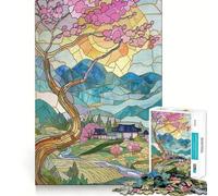 Summer Japan Landscape 1000 Pieces Jigsaws Adults Puzzles Mind Exercise Toy Shared Fun Precision Cut Art Display 38x26cm