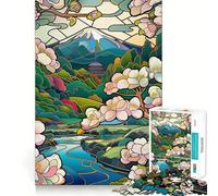 Summer Japan Landscape Adults Puzzles 1000 Piece Jigsaws Strengthen Memory Quiet Calm Clean Edge Art Collectible 38x52cm